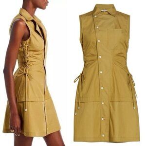 Derek Lam 10 Crosby Serena lace-up mini shirtdress